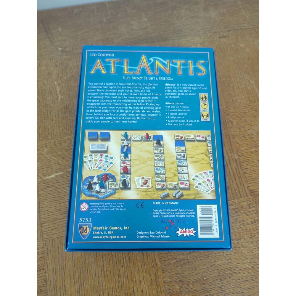 Atlantis - Board Game Amigo Games 2009 - 100% Complete - Cards Still Sealed - Picture 6 of 6